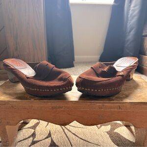 Michael Kors Brown Clogs. Gently Worn. Some heel wear.